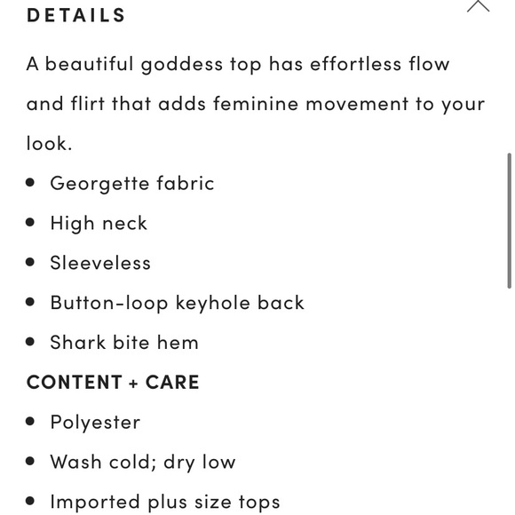 Torrid Goddess Georgette Tank - Picture 3 of 5